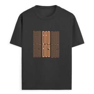 Unisex Standard Crew Black and Orange Bad Boy T-Shirt