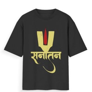 Unisex Oversized Standard Black And Yellow Sanatan T-Shirt